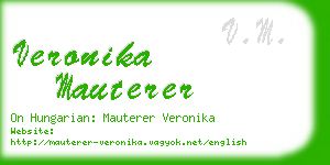 veronika mauterer business card